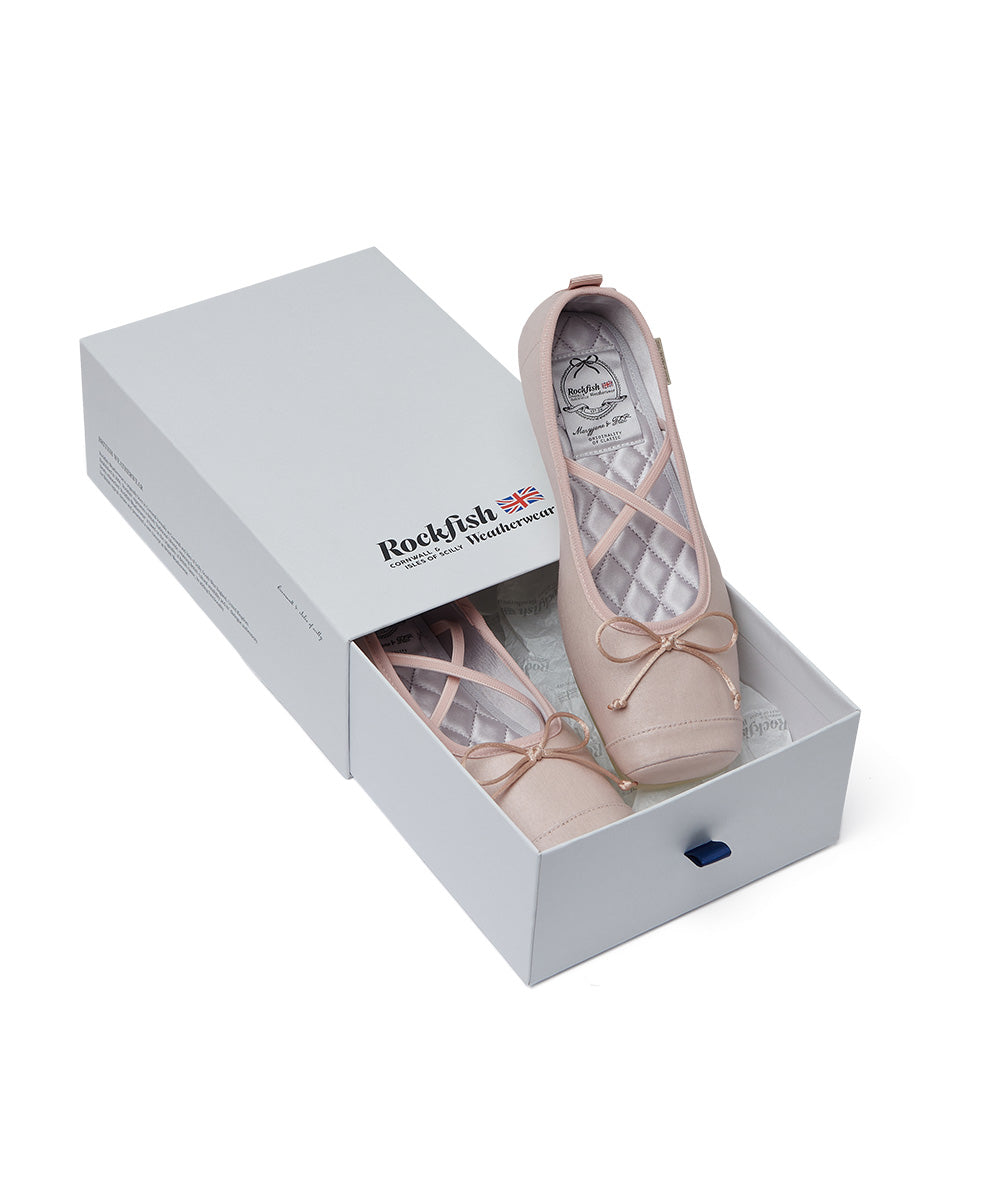 TOE CAP BALLET FLATS - PINK UK3.5(230)