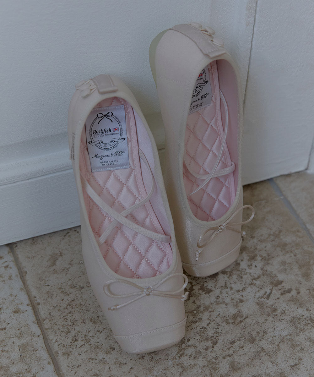 TOE CAP BALLET FLATS - PINK UK3.5(230)