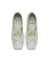 TOE CAP BALLET FLATS - WHITE