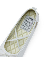 TOE CAP BALLET FLATS - WHITE