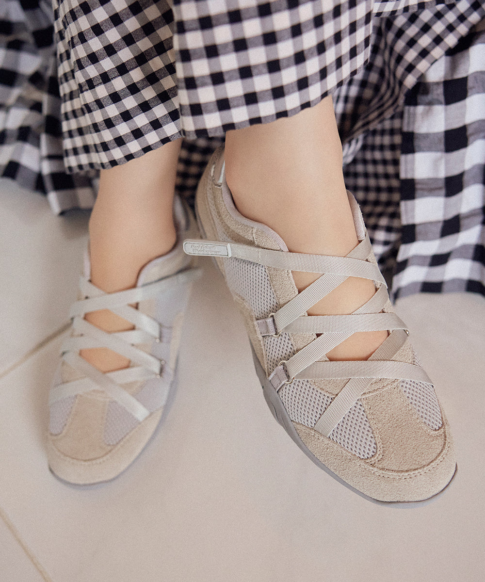 ZANE X-STRAP SNEAKERS - LIGHT GREY(LG) UK3.5(230)