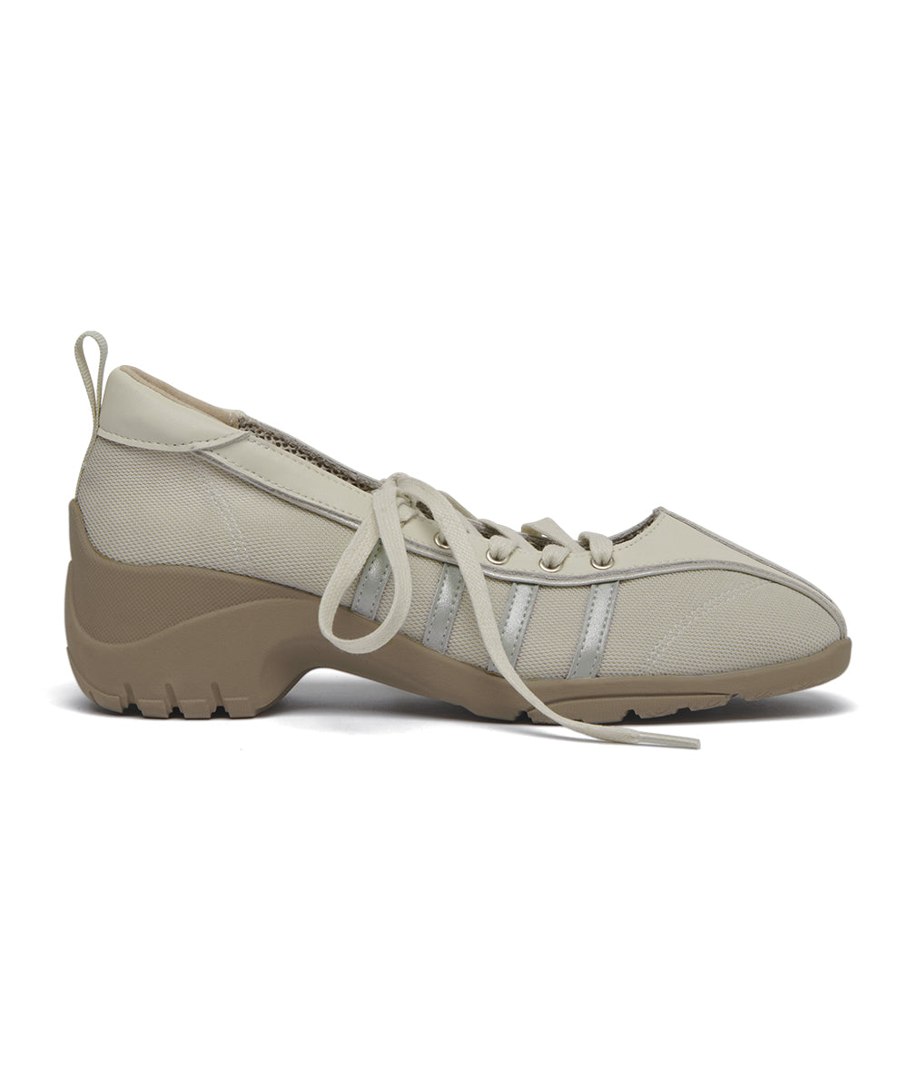 BLISS PLATFORM LACEUP SNEAKERS - BEIGE UK3.5(230)