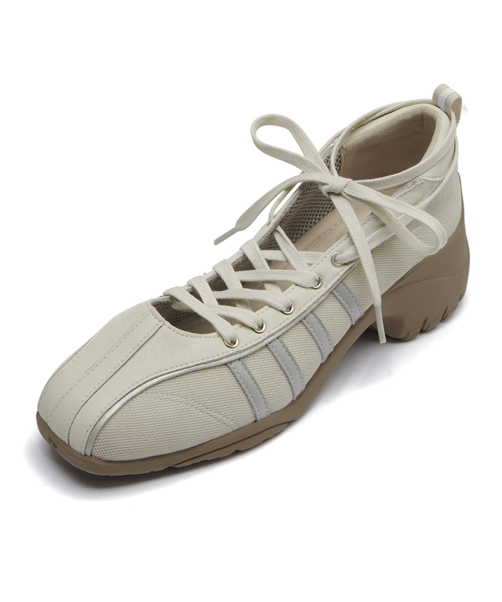 BLISS PLATFORM LACEUP SNEAKERS - BEIGE UK3.5(230)