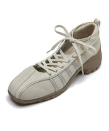 [NODE]BLISS PLATFORM LACEUP SNEAKERS - BEIGE