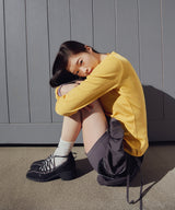 [NODE]BLISS PLATFORM LACEUP SNEAKERS - BLACK(BK)