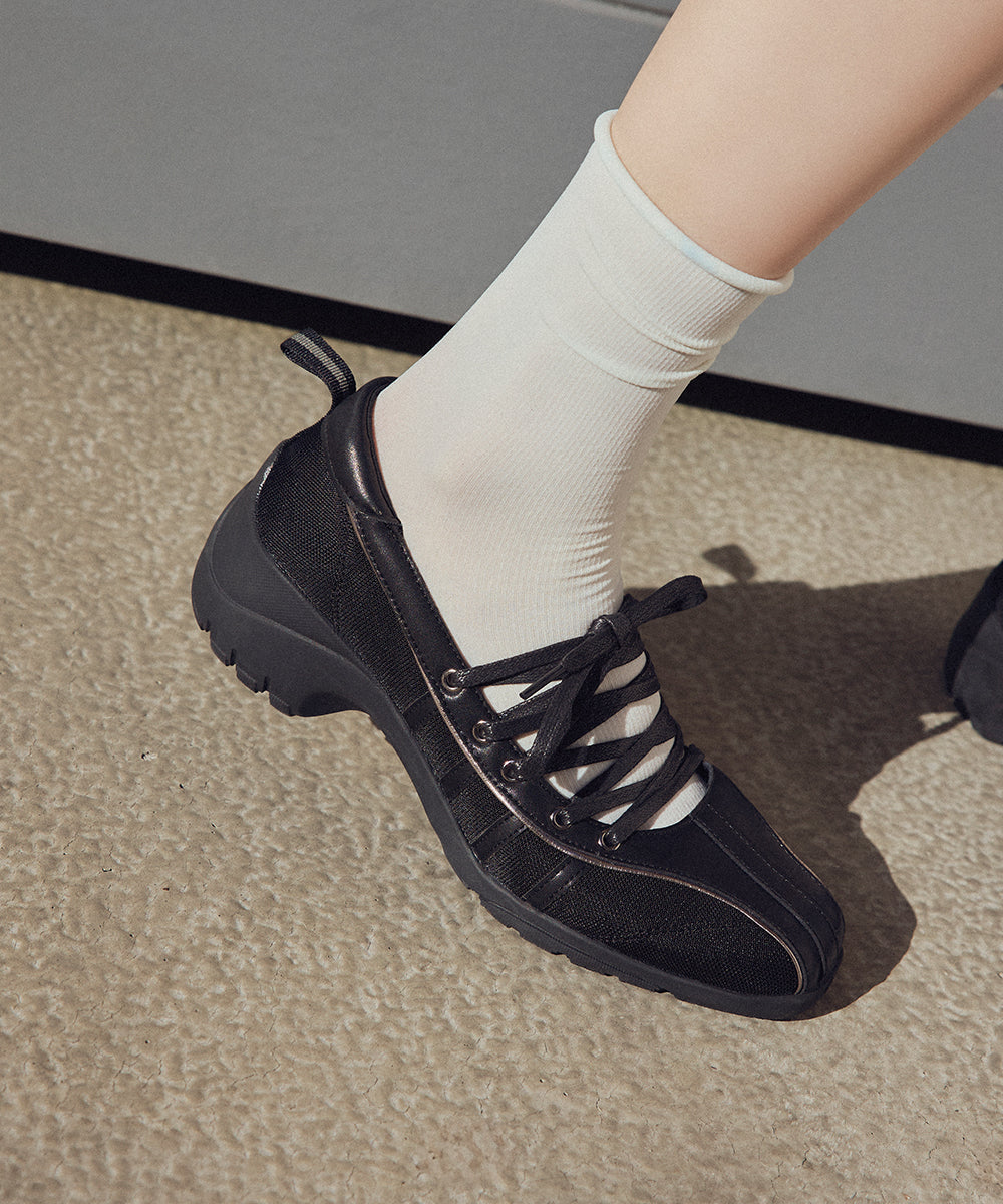 BLISS PLATFORM LACEUP SNEAKERS - BLACK(BK) UK3.5(230)