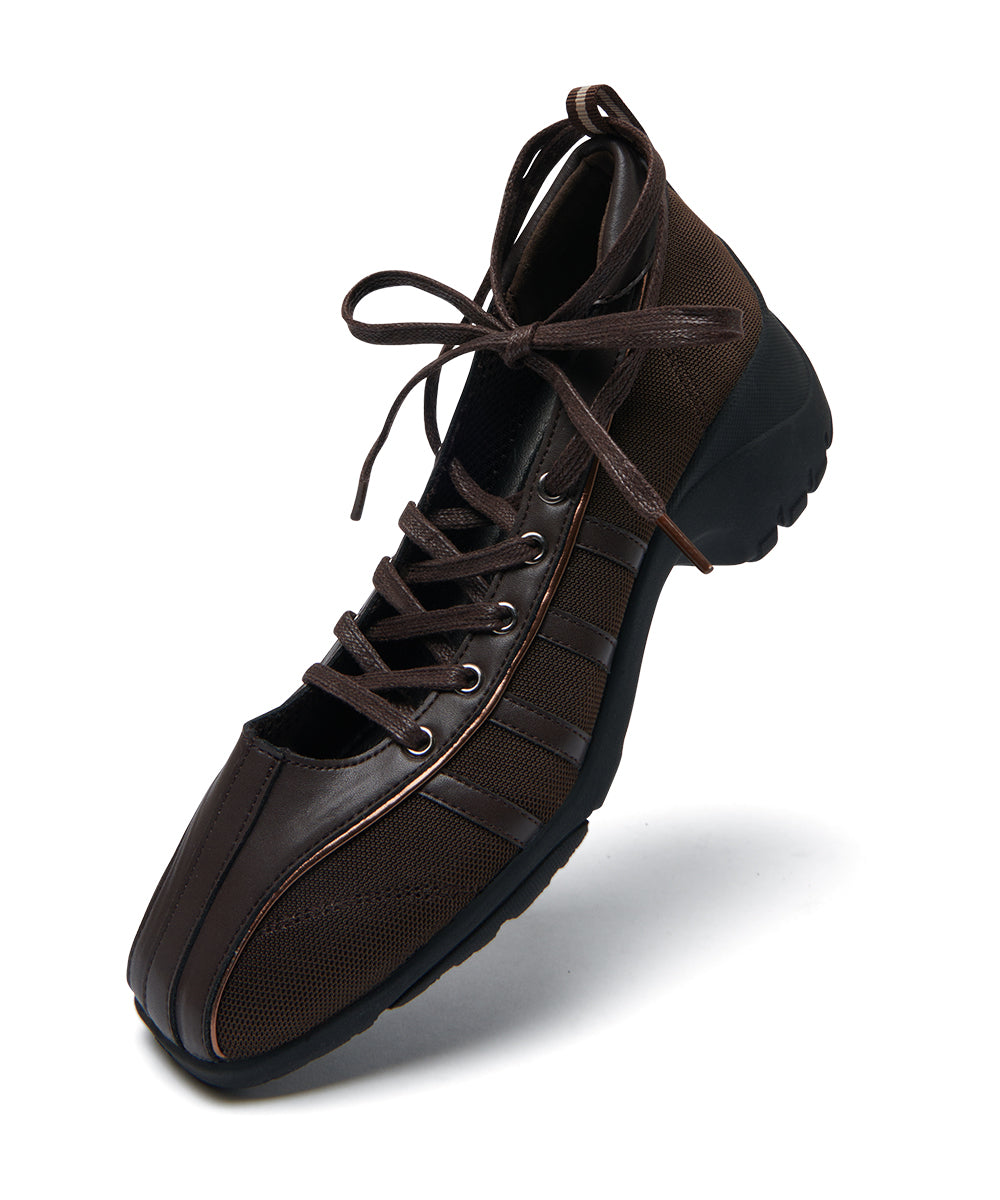 BLISS PLATFORM LACEUP SNEAKERS - CHOCO(CH) UK3.5(230)