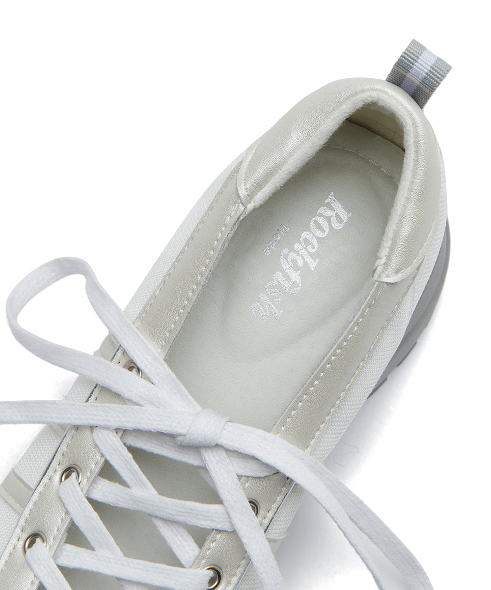 BLISS PLATFORM LACEUP SNEAKERS - CREAM PEARL(CM) UK3.5(230)