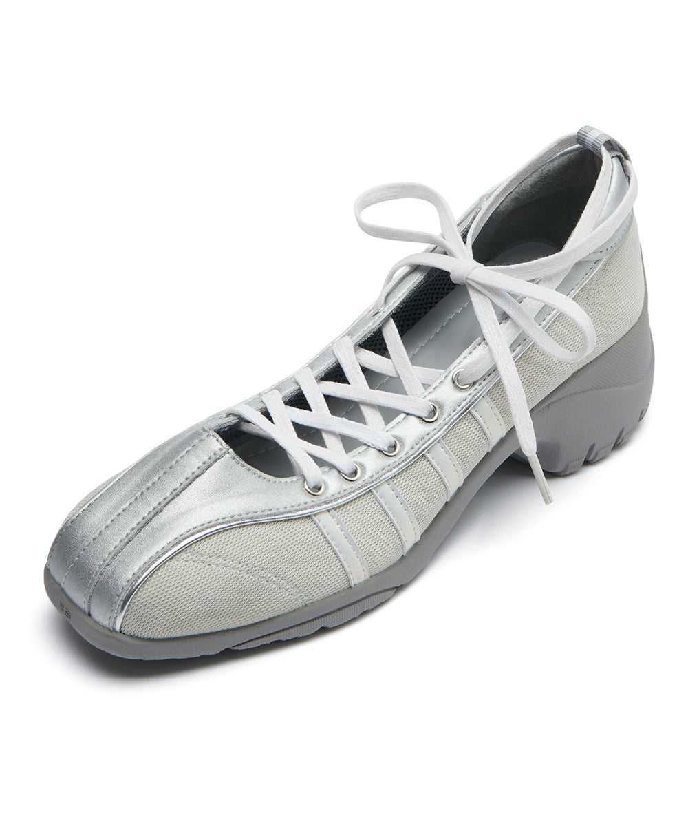 BLISS PLATFORM LACEUP SNEAKERS - SILVER UK3.5(230)