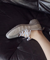 [NODE]BLISS PLATFORM LACEUP SNEAKERS - SILVER