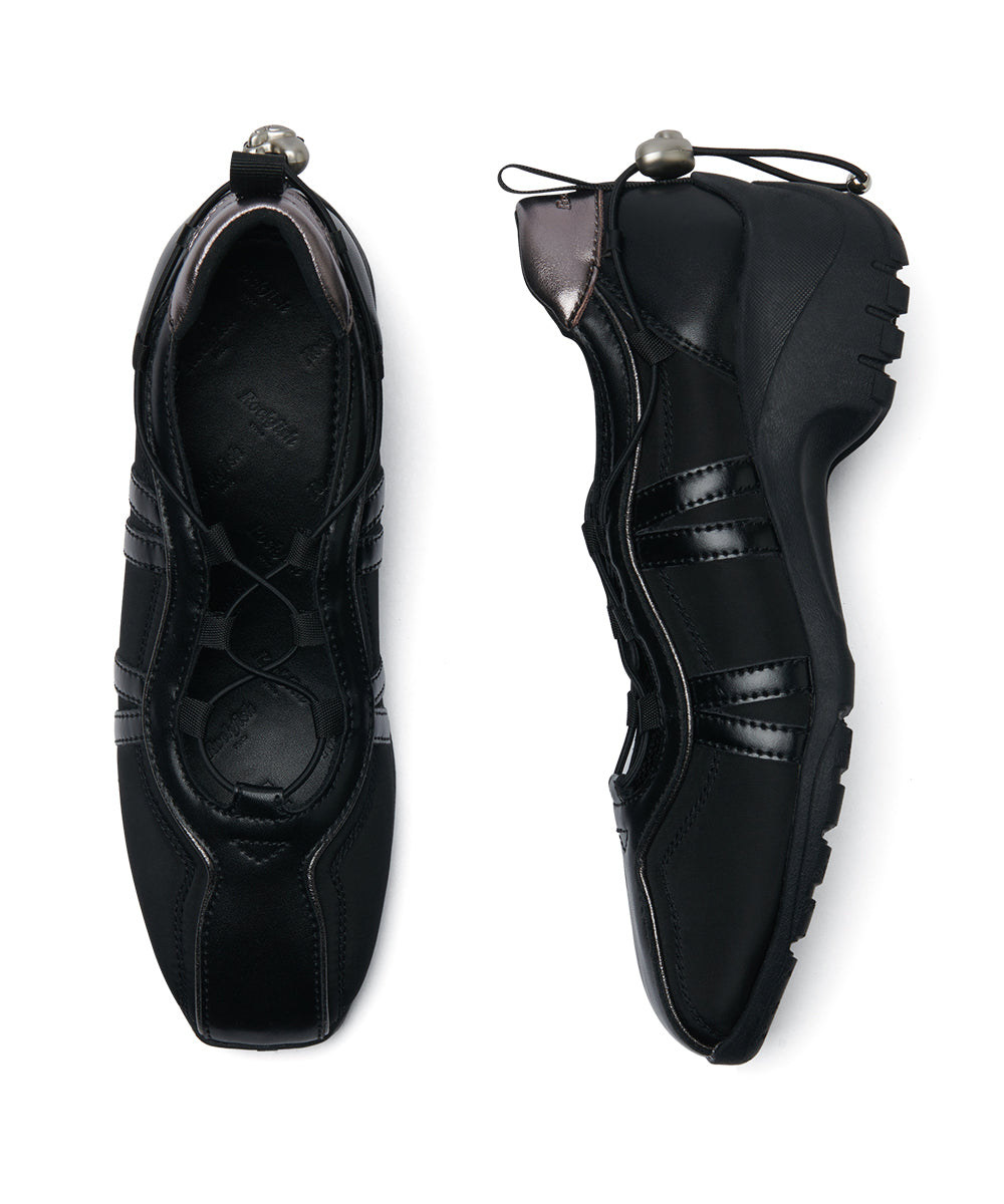 BLISS PLATFORM STRING SNEAKERS - BLACK UK3.5(230)