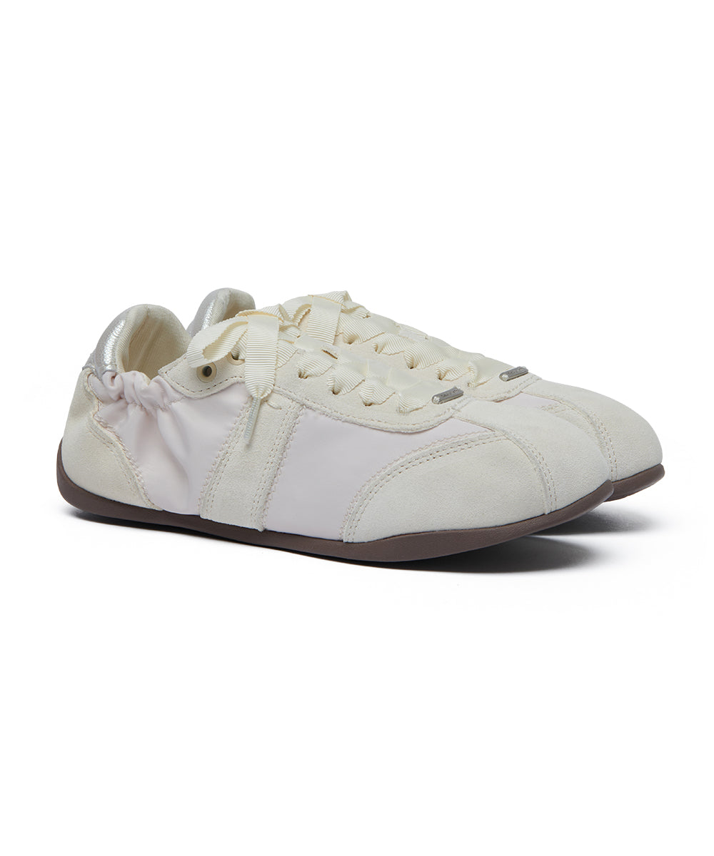 SCRUNCH FLAT SNEAKERS - BEIGE(BG) UK3.5(230)