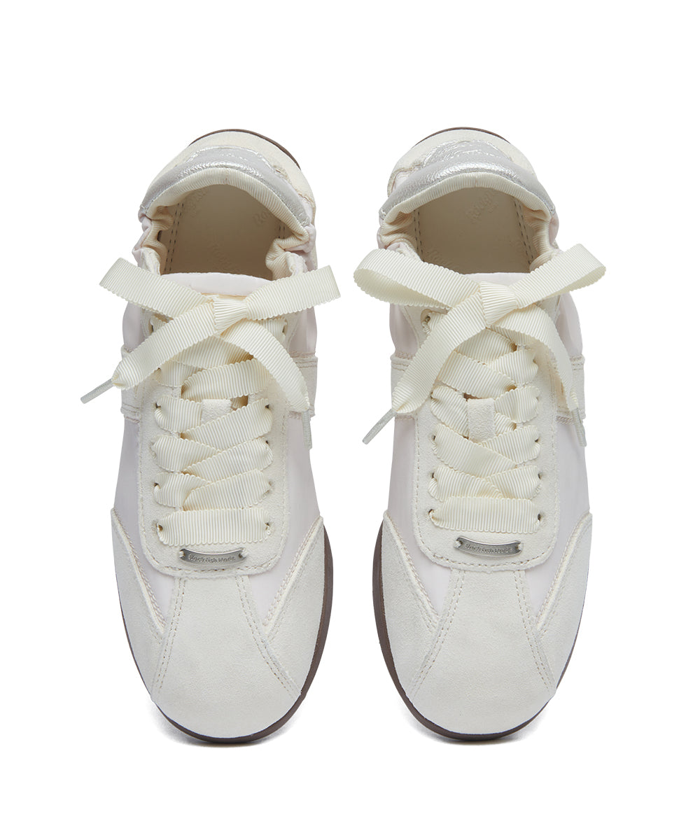 SCRUNCH FLAT SNEAKERS - BEIGE(BG) UK3.5(230)