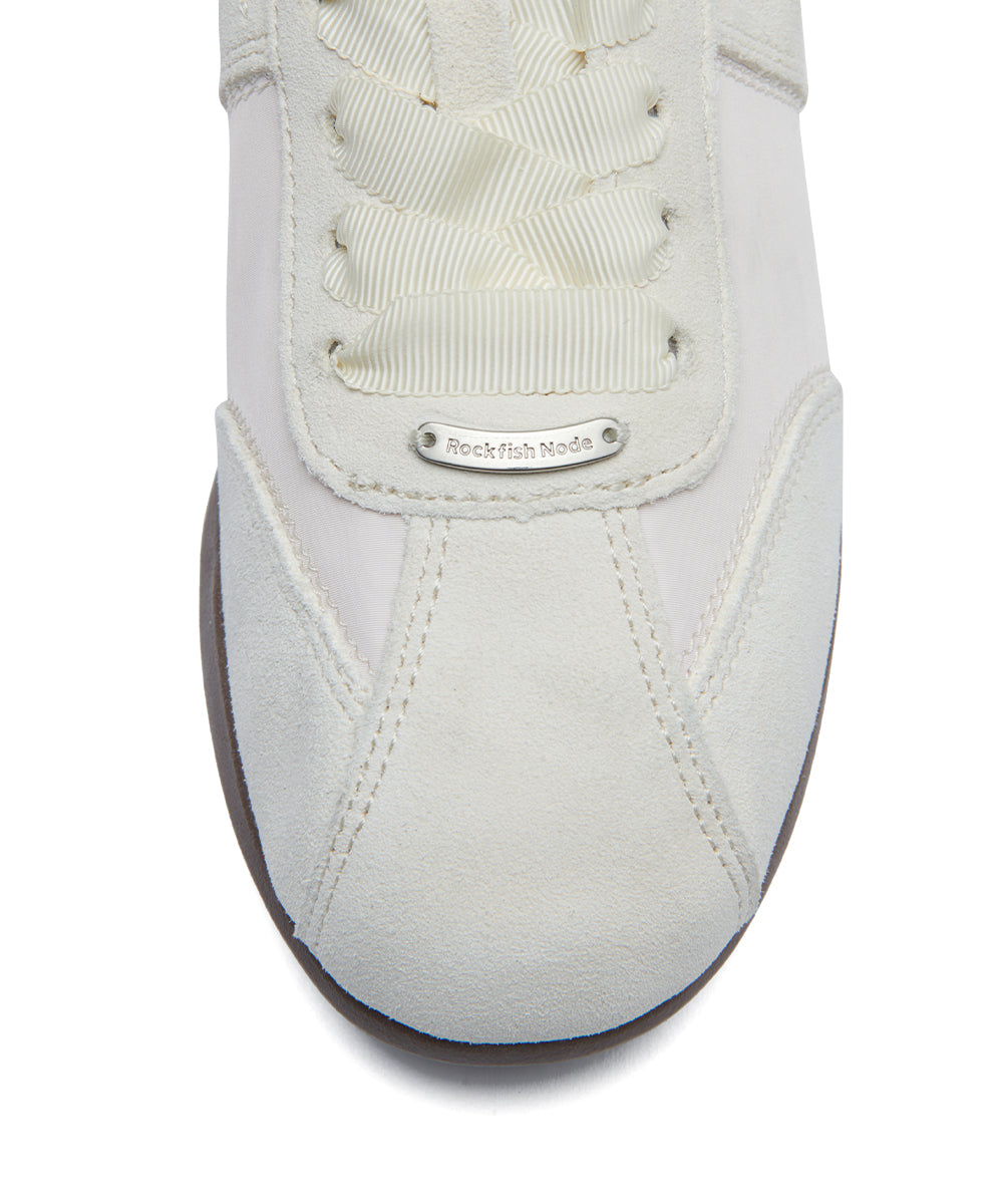 SCRUNCH FLAT SNEAKERS - BEIGE(BG) UK3.5(230)