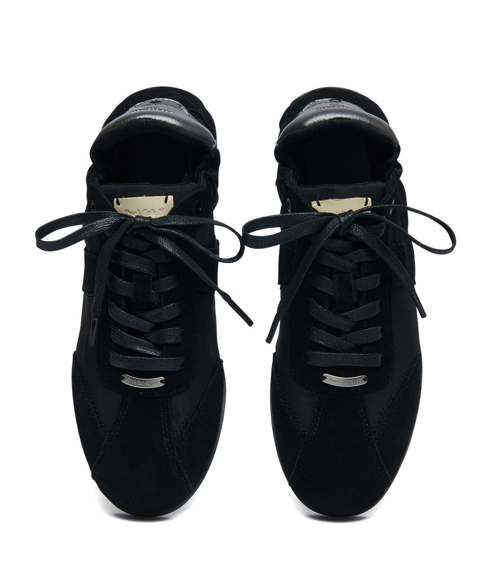 SCRUNCH FLAT SNEAKERS - BLACK(BK) UK3.5(230)