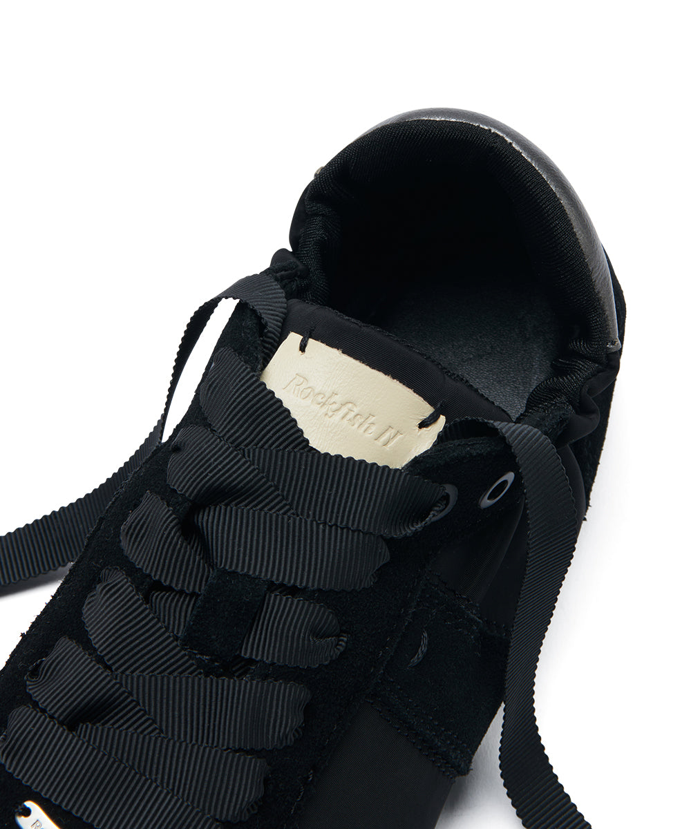 SCRUNCH FLAT SNEAKERS - BLACK(BK) UK3.5(230)