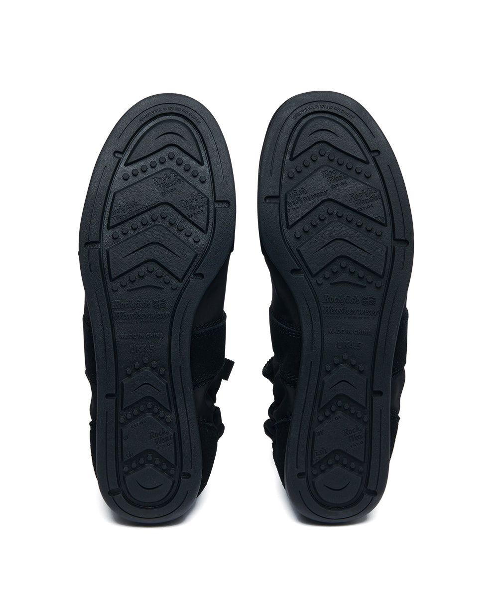 SCRUNCH FLAT SNEAKERS - BLACK(BK) UK3.5(230)