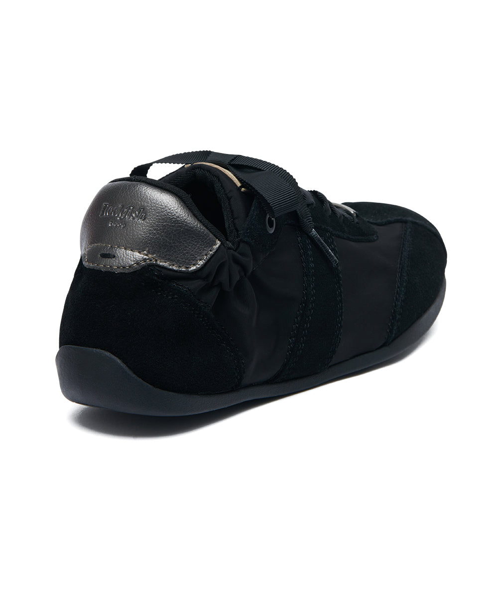 SCRUNCH FLAT SNEAKERS - BLACK(BK) UK3.5(230)