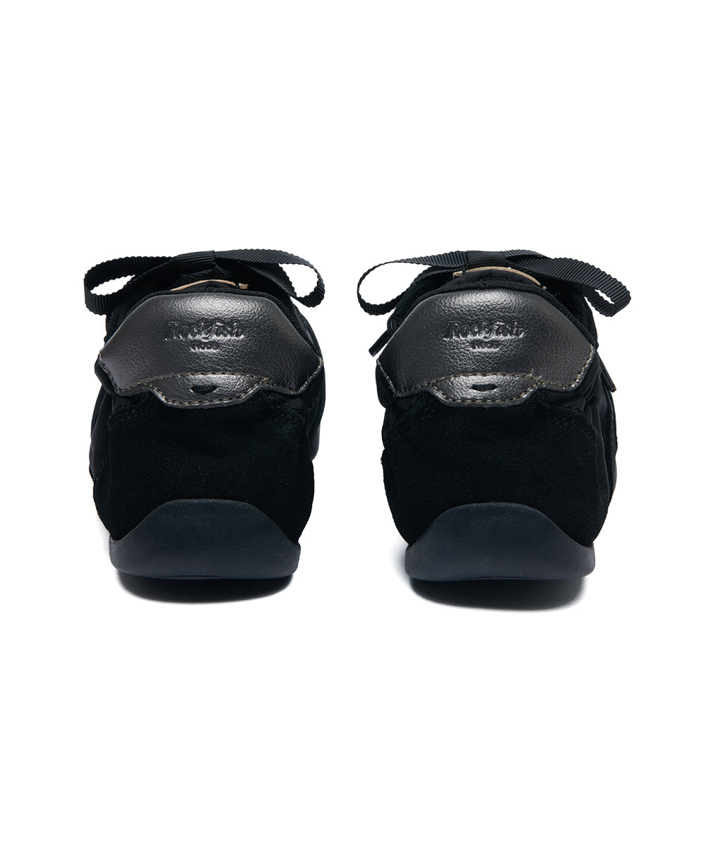 SCRUNCH FLAT SNEAKERS - BLACK(BK) UK3.5(230)