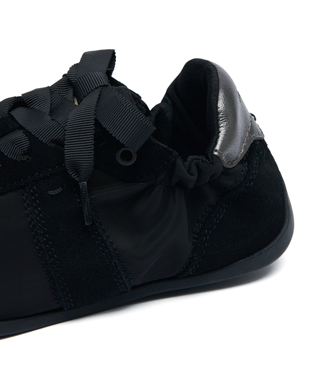 SCRUNCH FLAT SNEAKERS - BLACK(BK) UK3.5(230)