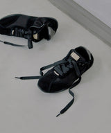 [NODE]SCRUNCH FLAT SNEAKERS - BLACK(BK)