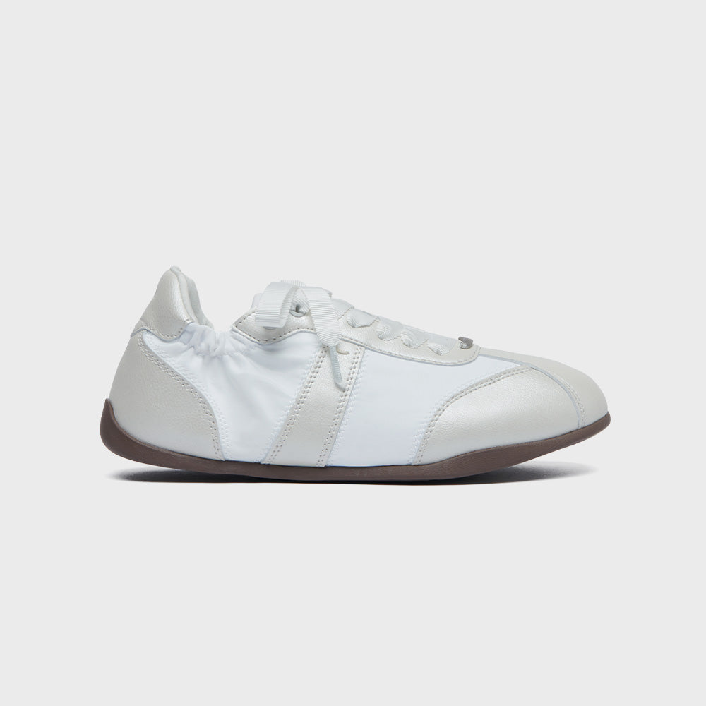 SCRUNCH FLAT SNEAKERS - CREAM PEARL(CM) UK3.5(230)