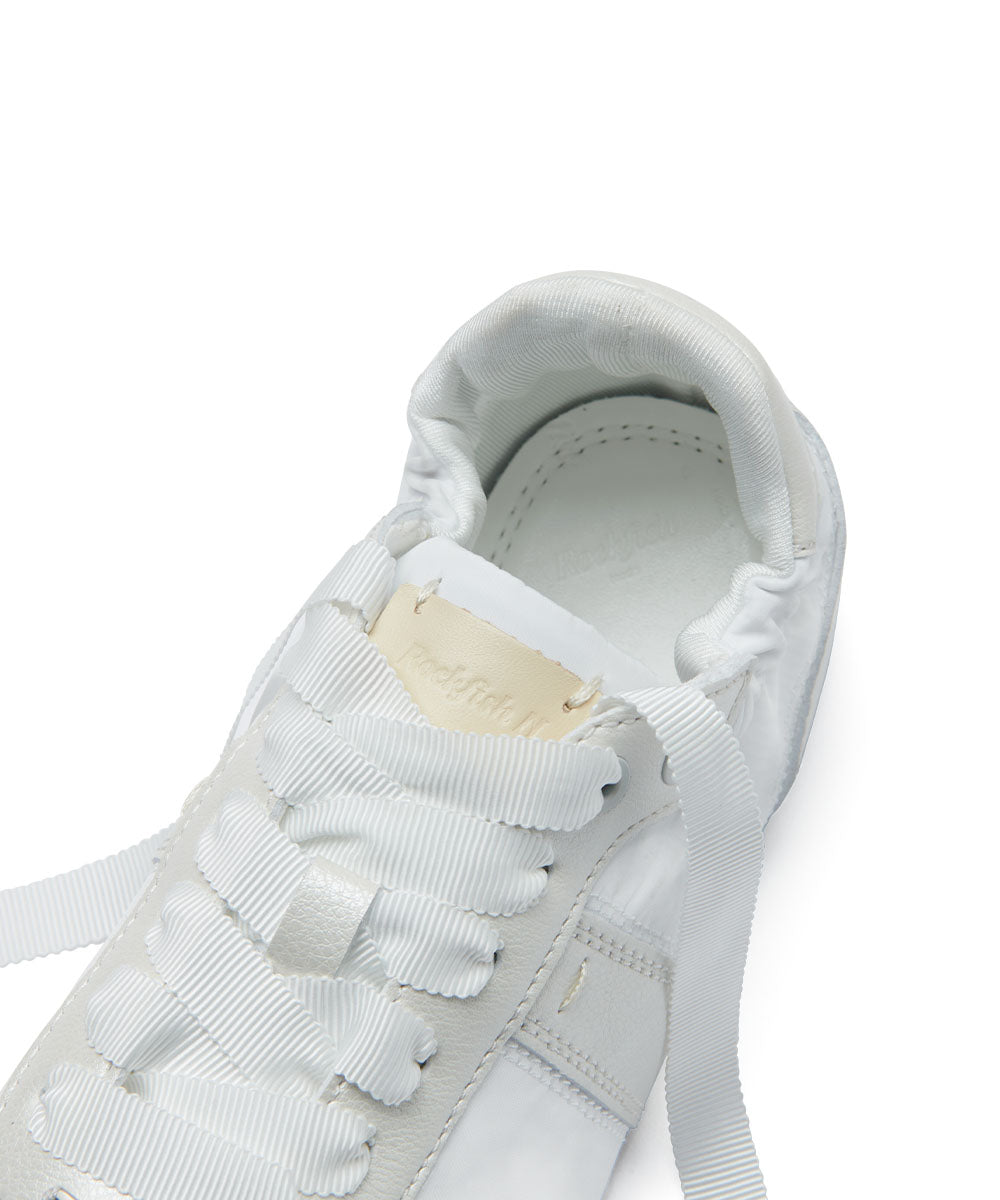 SCRUNCH FLAT SNEAKERS - CREAM PEARL(CM) UK3.5(230)