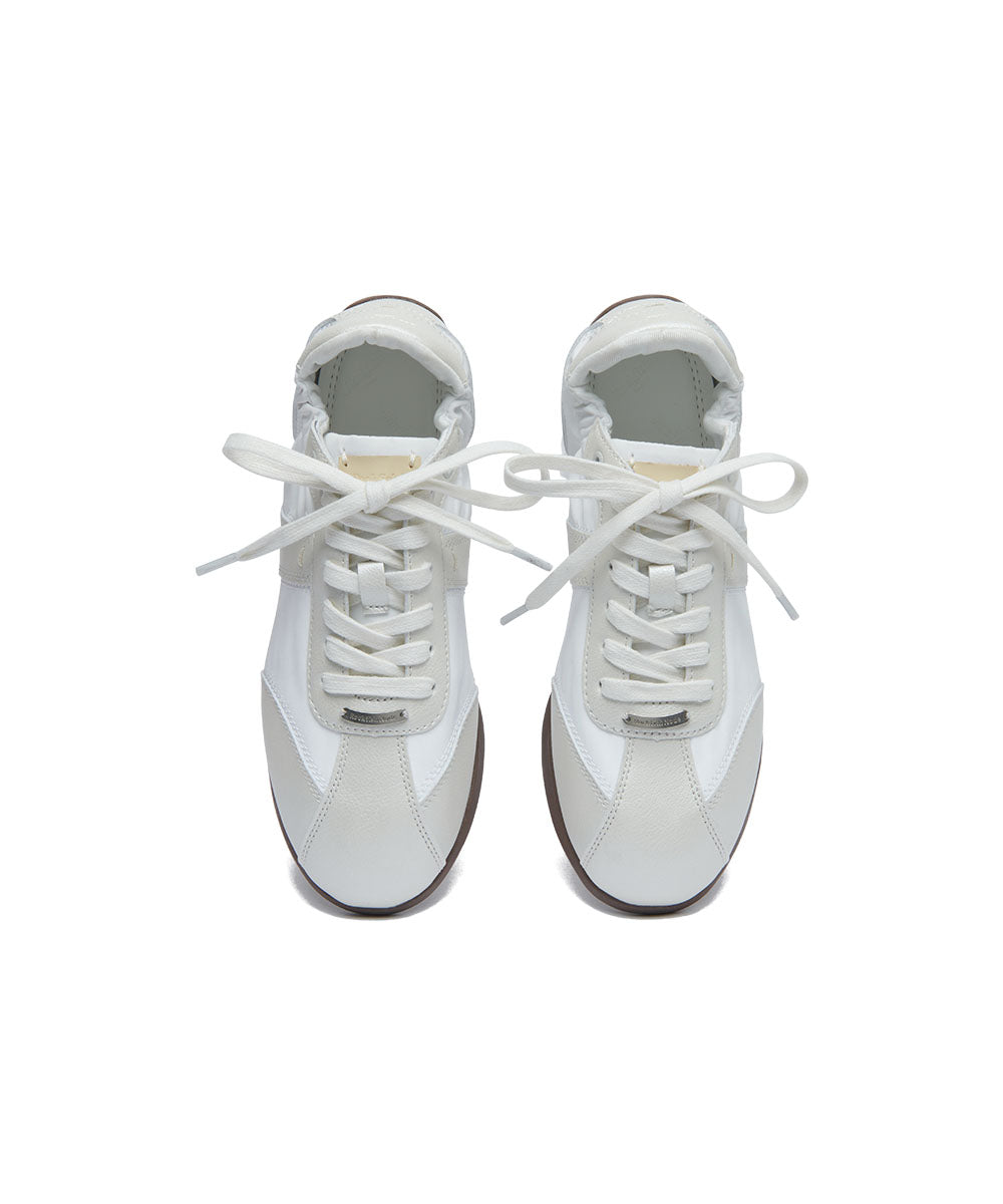SCRUNCH FLAT SNEAKERS - CREAM PEARL(CM) UK3.5(230)