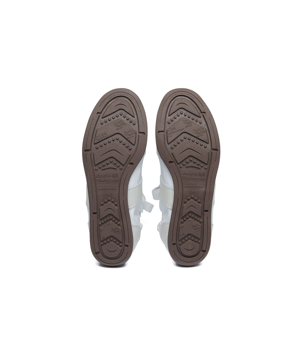 SCRUNCH FLAT SNEAKERS - CREAM PEARL(CM) UK3.5(230)