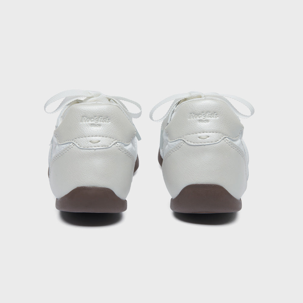 SCRUNCH FLAT SNEAKERS - CREAM PEARL(CM) UK3.5(230)