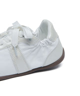 [NODE]SCRUNCH FLAT SNEAKERS - CREAM PEARL(CM)