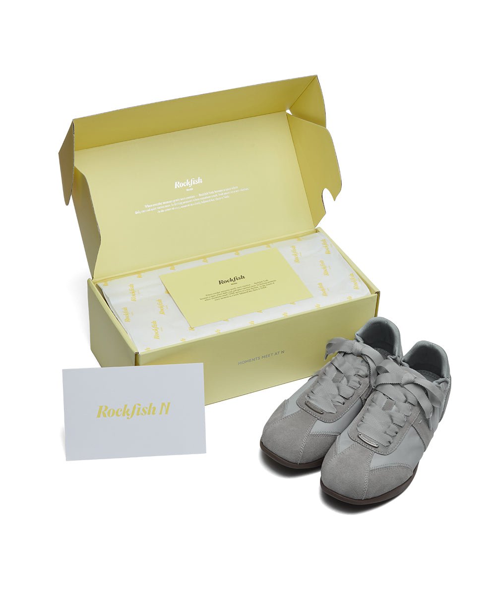 SCRUNCH FLAT SNEAKERS - GREY(GY) UK3.5(230)