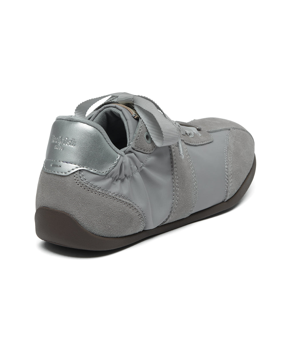 SCRUNCH FLAT SNEAKERS - GREY(GY) UK3.5(230)