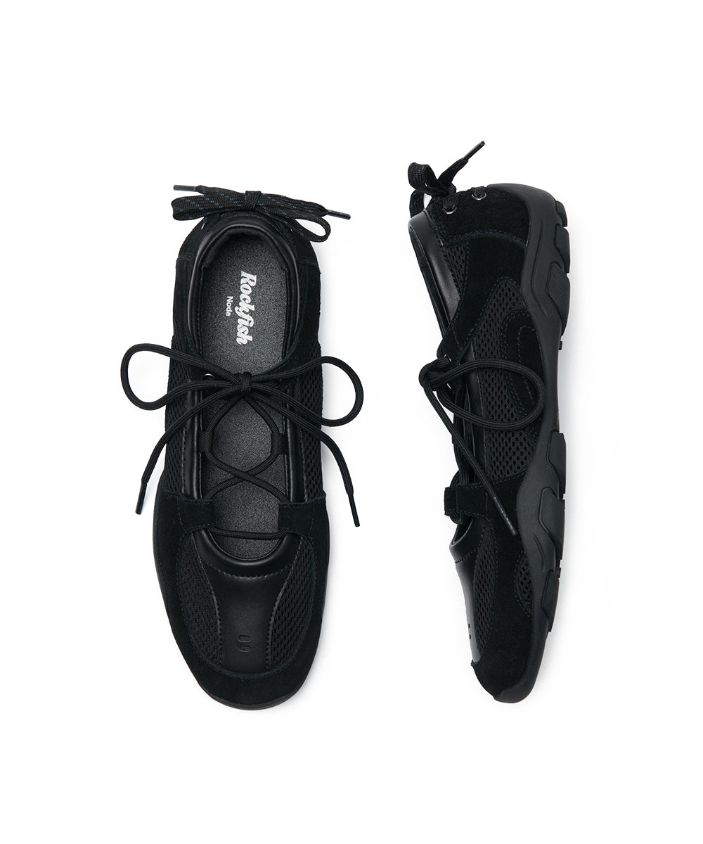 NICOLE LACEUP SNEAKERS - BLACK(BK) UK3.5(230)