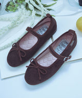 BELLA MARYJANES(CORDUROY) - BROWN