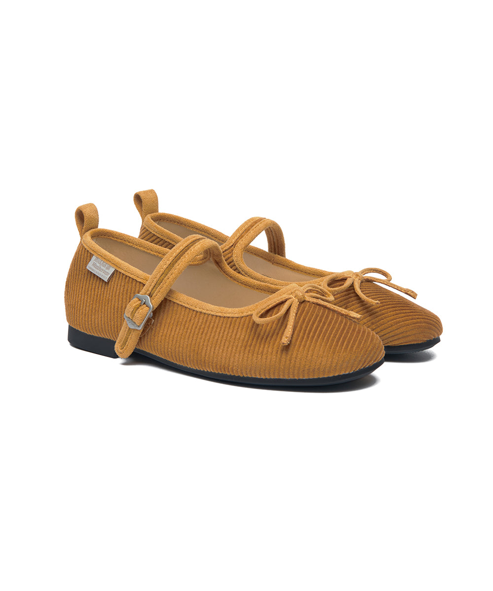 BELLA MARYJANES(CORDUROY) - CAMEL UK3.5(230)