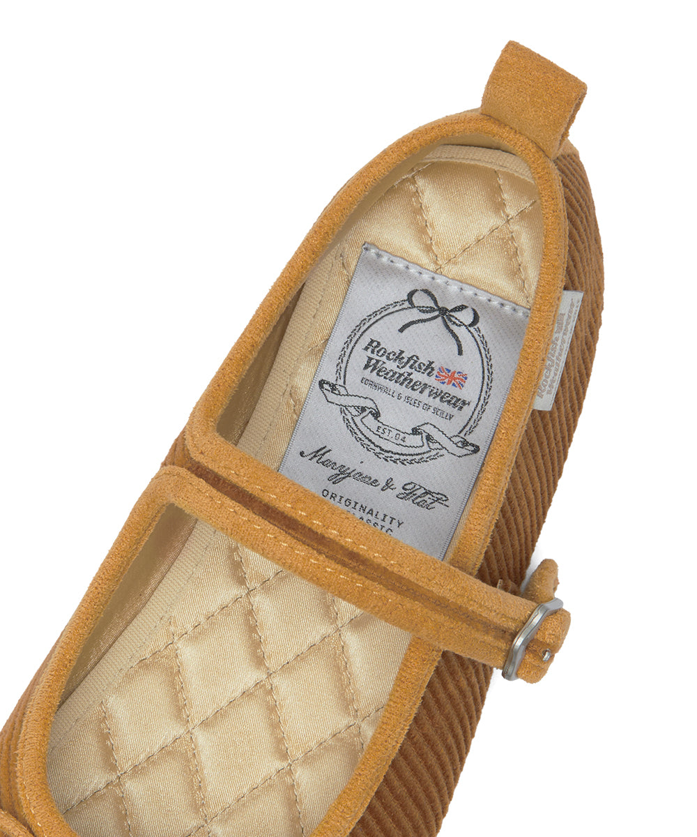 BELLA MARYJANES(CORDUROY) - CAMEL UK3.5(230)