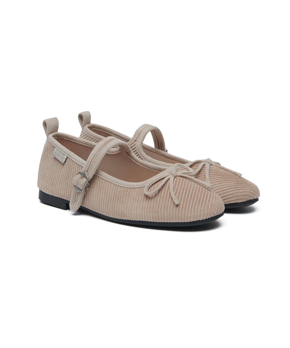 BELLA MARYJANES(CORDUROY) - TAUPE UK3.5(230)