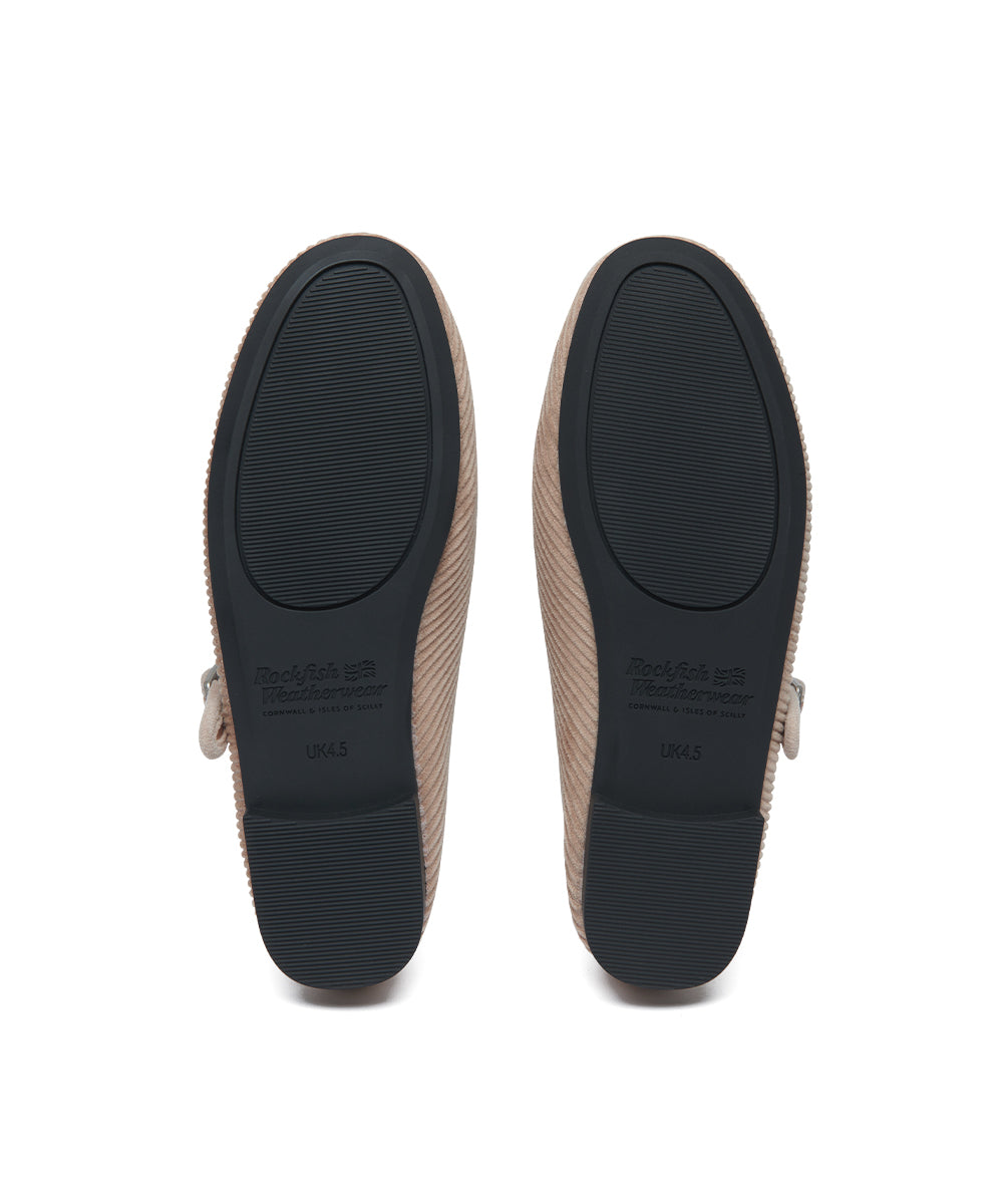 BELLA MARYJANES(CORDUROY) - TAUPE UK3.5(230)
