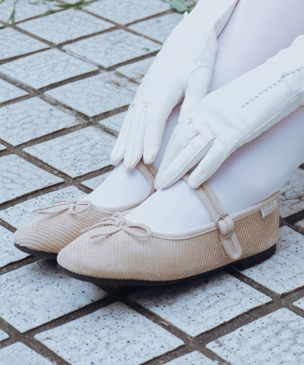 BELLA MARYJANES(CORDUROY) - TAUPE UK3.5(230)