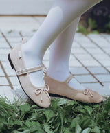 BELLA MARYJANES(CORDUROY) - TAUPE