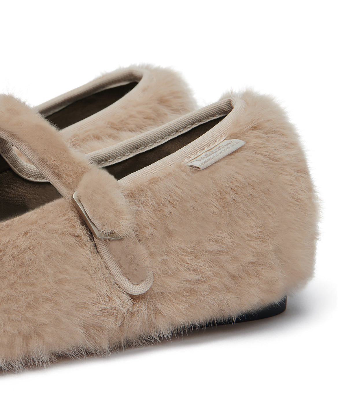 BELLA FUR MARYJANES - BEIGE UK3.5(230)