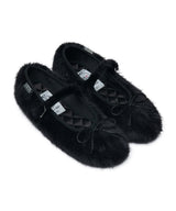BELLA FUR MARYJANES - BLACK
