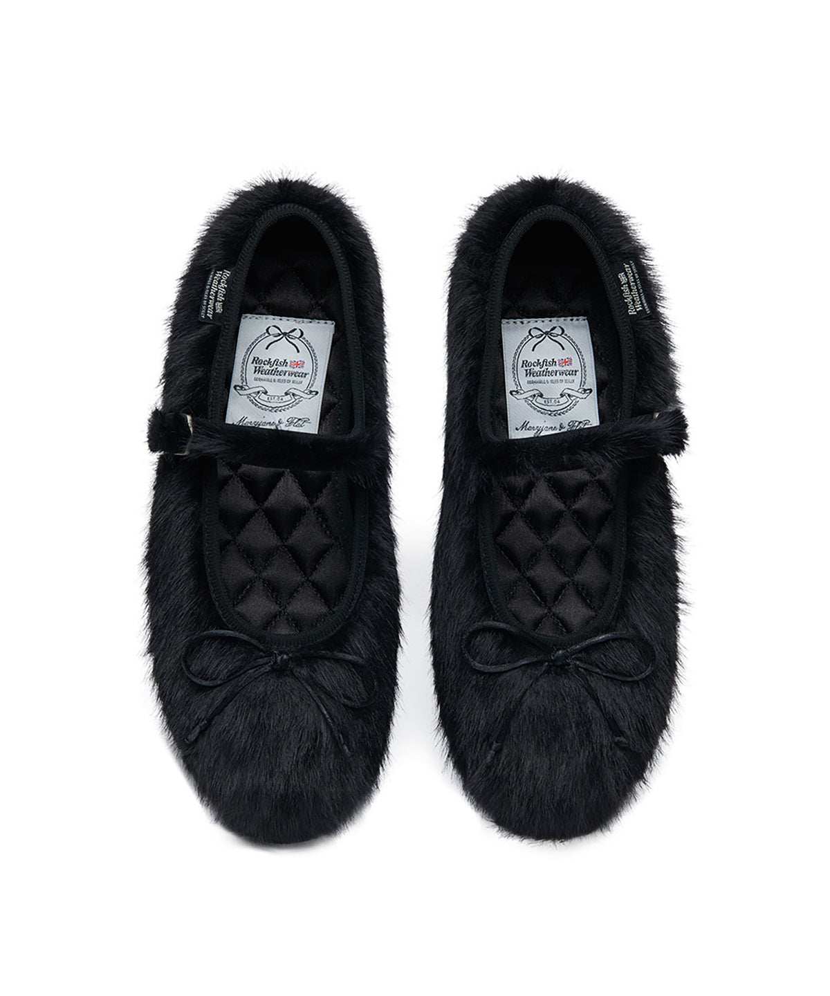 BELLA FUR MARYJANES - BLACK UK3.5(230)