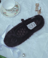 BELLA FUR MARYJANES - BLACK