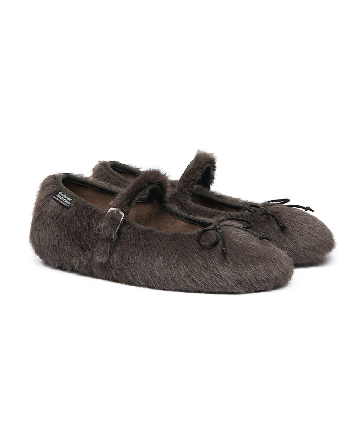 BELLA FUR MARYJANES - BROWN UK3.5(230)