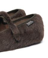BELLA FUR MARYJANES - BROWN