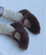 BELLA FUR MARYJANES - BROWN