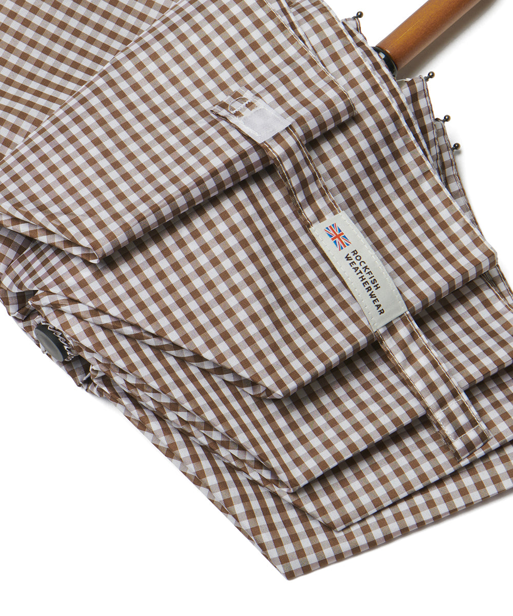 CLASSIC UMBRELLA SHORT - GINGHAM BROWN FREE