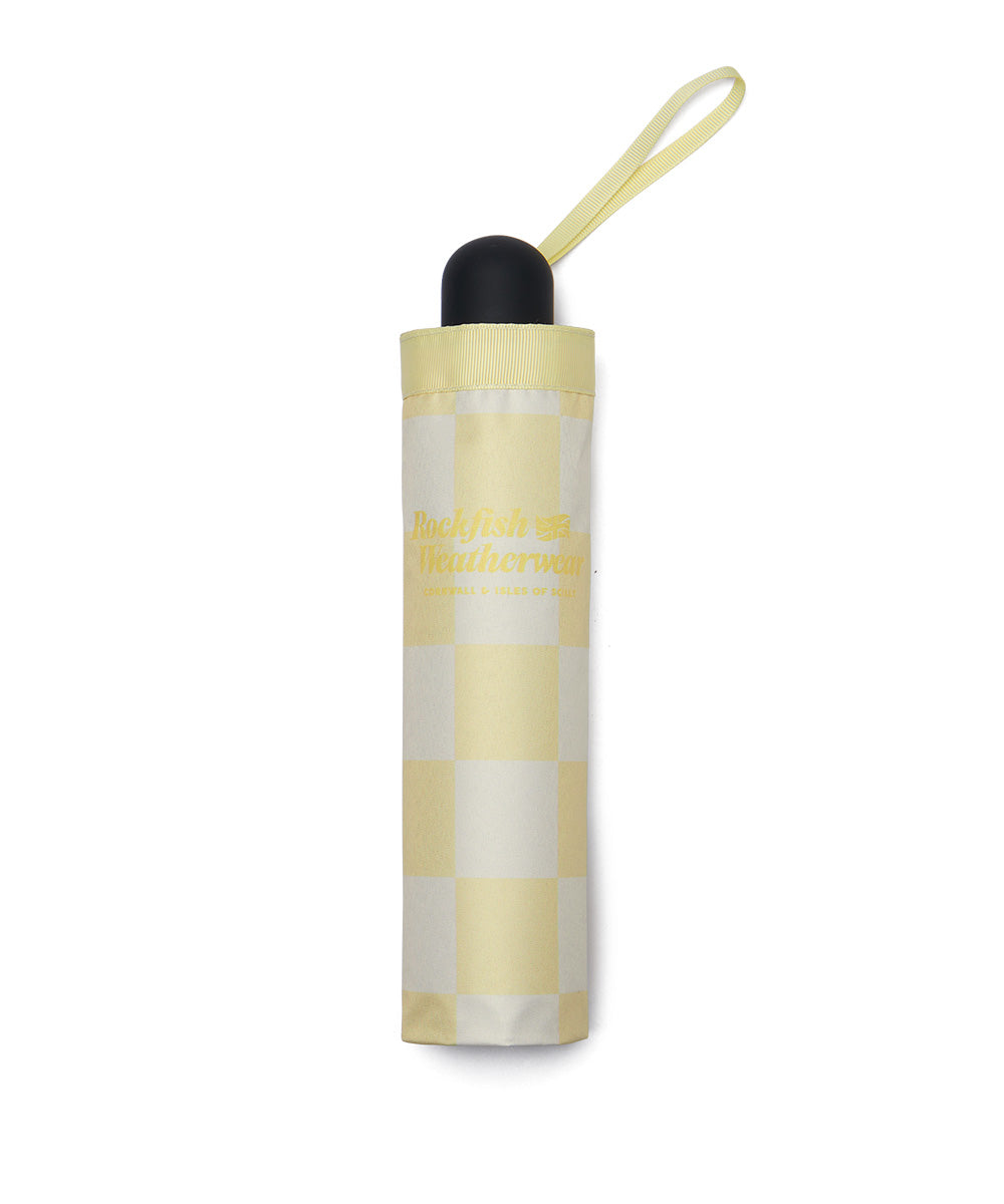 [UVカット] SHADE UMBRELLA SHORT - CHECKERBOARD LEMON FREE